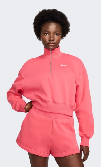 Кофта Nike W NSW PHNX FLC QZ CROP - 168222, фото 1 - інтернет-магазин MEGASPORT