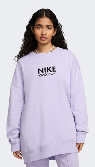 Кофта Nike W NSW FLC OS CREW GLS - 168504, фото 1 - інтернет-магазин MEGASPORT