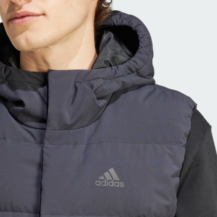 Adidas helionic down hooded vest hotsell