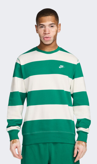 Кофта Nike M NK CLUB STRIPE HVY FT CREW - 168725, фото 1 - інтернет-магазин MEGASPORT