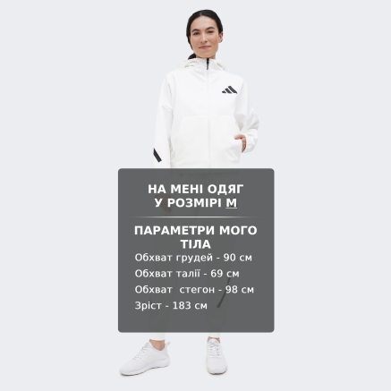 Кофта Adidas W Z.N.E. FZ - 167862, фото 6 - интернет-магазин MEGASPORT