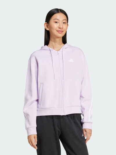 Кофта Adidas W FI 3S FZ HD - 168886, фото 1 - інтернет-магазин MEGASPORT