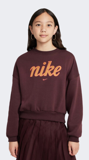 Кофта Nike дитяча G NSW CLUB FLC BXY CRW GX STAR - 169219, фото 1 - інтернет-магазин MEGASPORT