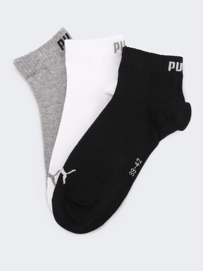Шкарпетки Puma UNISEX QUARTER PLAIN 3P - 168390, фото 1 - інтернет-магазин MEGASPORT