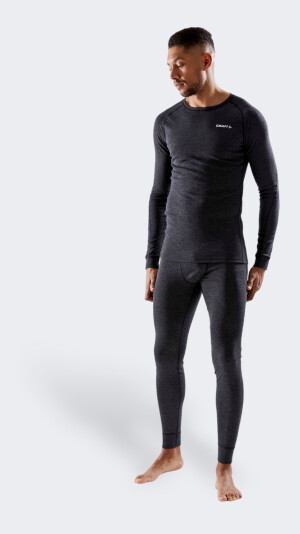 Термобілизна Craft CORE WOOL MERINO SET M BLACK MELANG - 169324, фото 1 - інтернет-магазин MEGASPORT