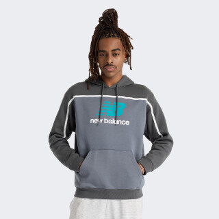 Кофта New Balance Hoodie Classics Fleece | Цвет: серый | купить в