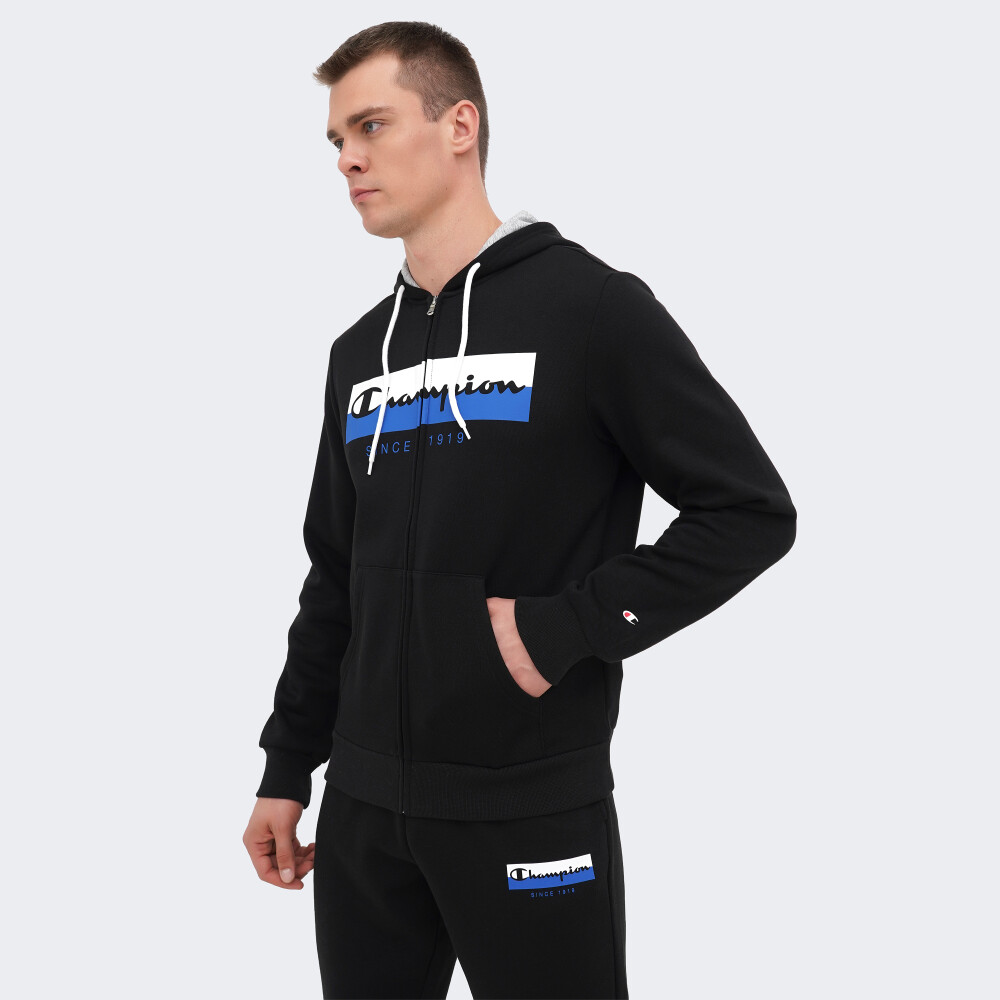 Кофта Champion hooded full zip sweatshirt | Колір: чорний