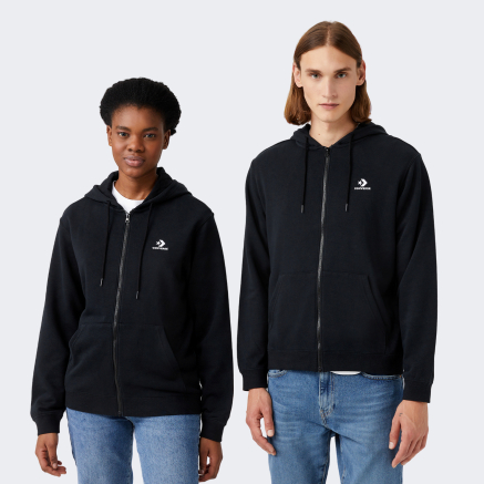 Кофта Converse GO-TO EMBROIDERED STAR CHEVRON ZIP HOODIE - 154776, фото 1 - інтернет-магазин MEGASPORT