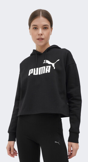Кофта Puma ESS Cropped Logo Hoodie FL - 168116, фото 1 - интернет-магазин MEGASPORT