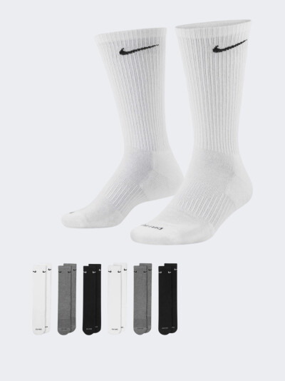 Шкарпетки Nike U NK EVERYDAY PLUS CUSH CREW 6PR - 132 - 169558, фото 1 - інтернет-магазин MEGASPORT