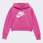 Кофта Nike дитяча G NSW CLUB FT CROP HOODIE HBR, фото 1 - інтернет магазин MEGASPORT