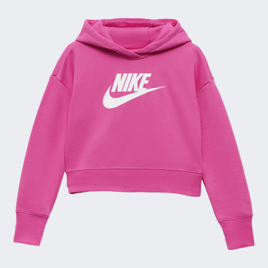 Кофта Nike дитяча G NSW CLUB FT CROP HOODIE HBR - 151247, фото 1 - інтернет-магазин MEGASPORT