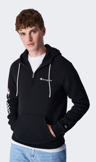 Кофта Champion hooded half zip sweatshirt - 159219, фото 1 - інтернет-магазин MEGASPORT