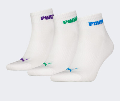 Шкарпетки Puma UNISEX NEW GENERATION CUSHIONED QUARTER 3P - 164441, фото 1 - інтернет-магазин MEGASPORT