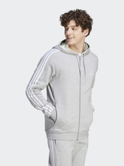 Кофта Adidas M 3S FL FZ HD - 157738, фото 1 - інтернет-магазин MEGASPORT