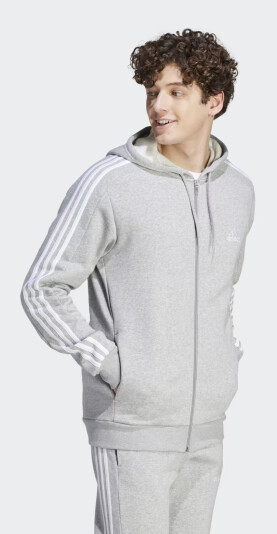 Кофта Adidas M 3S FL FZ HD - 157738, фото 1 - интернет-магазин MEGASPORT