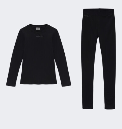 Термобілизна Craft дитяча CORE WARM BASELAYER SET JR BLACK - 150377, фото 1 - інтернет-магазин MEGASPORT