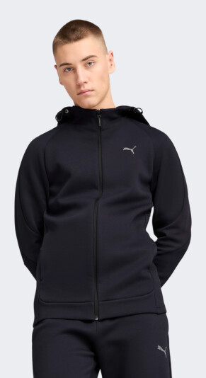 Кофта Puma EVOSTRIPE Full-Zip Hoodie DK - 170457, фото 1 - интернет-магазин MEGASPORT