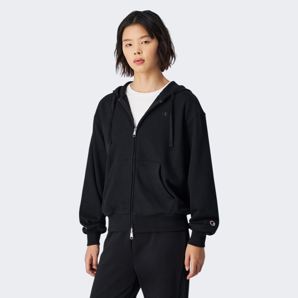 Кофта Champion full zip hoodie sweatshirt | Колір: чорний