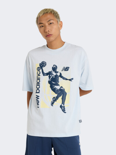 Футболка New Balance Hoops Graphic Vintage T-Shirt - 170722, фото 1 - інтернет-магазин MEGASPORT