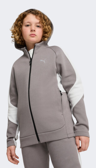 Кофта Puma дитяча EVOSTRIPE Full-Zip Hoodie DK B - 171090, фото 1 - інтернет-магазин MEGASPORT