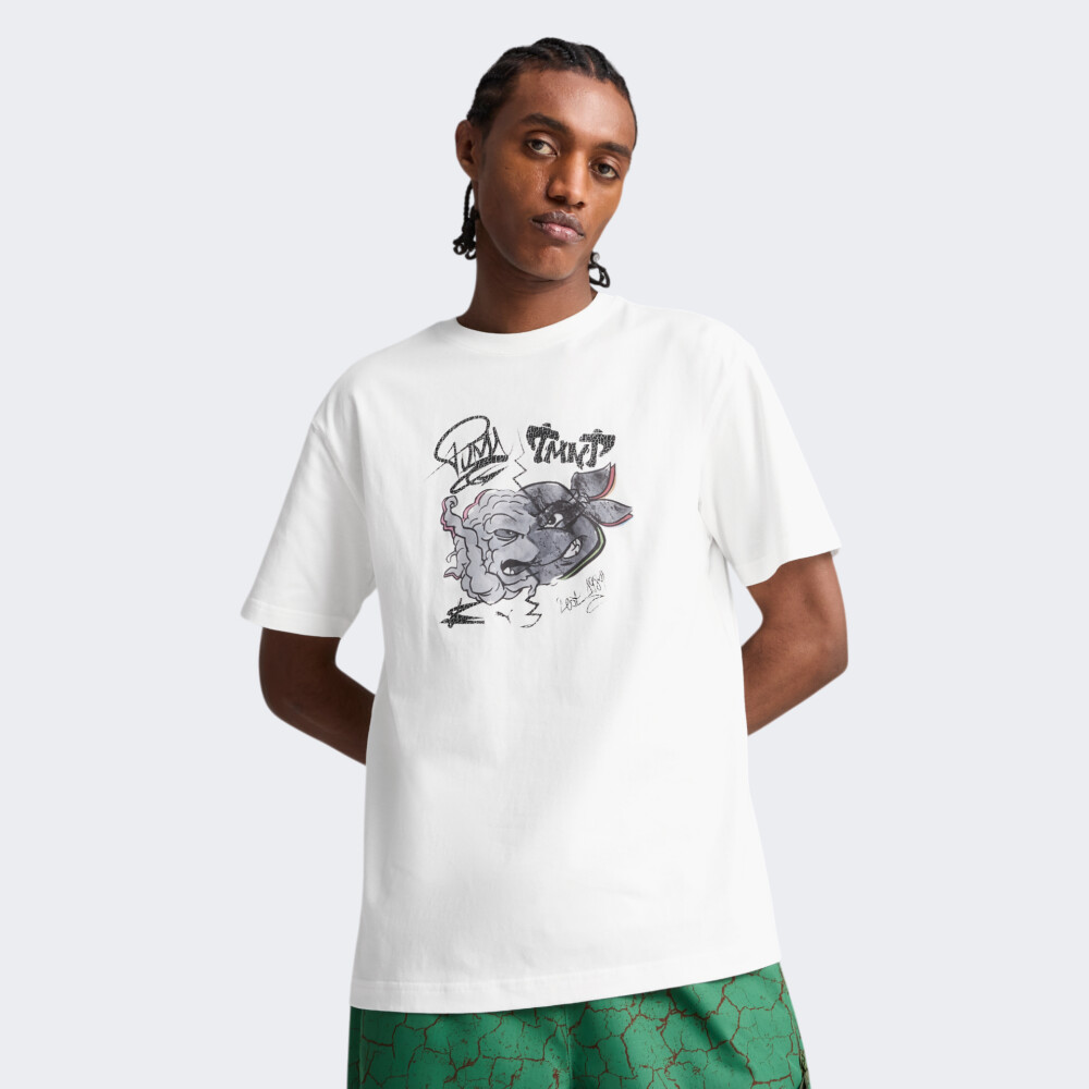 【限定品】a-nation×puma バッグ&Tシャツ Футболка Puma X TMNT Relaxed Graphic Tee | Цвет: белый | купить в