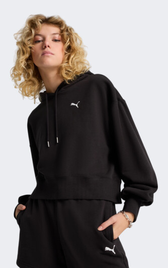 Кофта Puma WARDROBE ESS Relaxed Cropped Hoodie TR - 171758, фото 1 - інтернет-магазин MEGASPORT