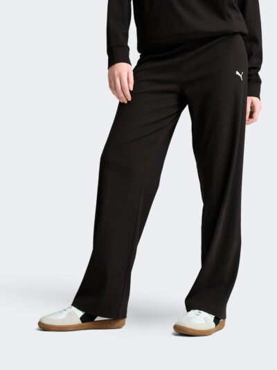 Спортивні штани Puma ESS ELEVATED High-Waist Straight Leg Rib Pant - 171775, фото 1 - інтернет-магазин MEGASPORT