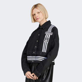 Куртка Adidas Originals DENIM TRACK TOP | Цвет: черный | купить в