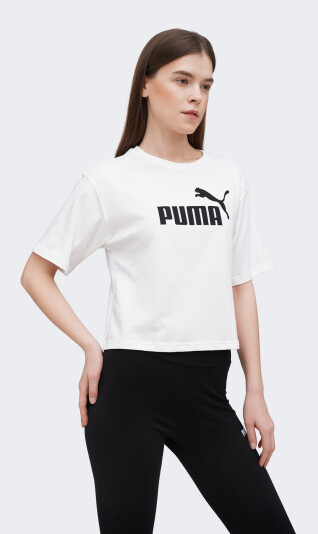 Футболка Puma ESS Cropped No. 1 Logo Relaxed Tee - 171347, фото 1 - інтернет-магазин MEGASPORT