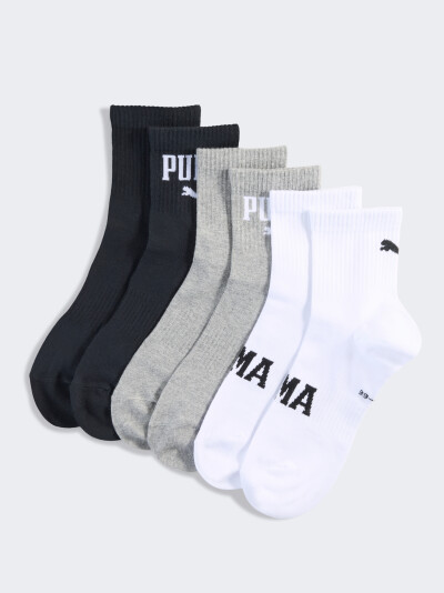 Шкарпетки Puma UNISEX LOGO SHORT CREW 3P - 172561, фото 1 - інтернет-магазин MEGASPORT