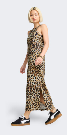 Платье Puma LEO LUXE Slim AOP Dress - 173115, фото 1 - интернет-магазин MEGASPORT