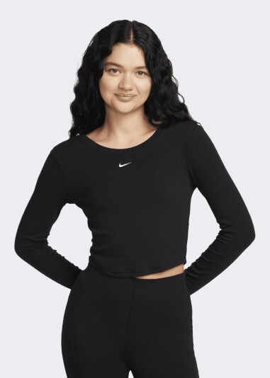 Футболка Nike W NSW NK CHLL KNT MRIB LS TOP - 162996, фото 1 - интернет-магазин MEGASPORT