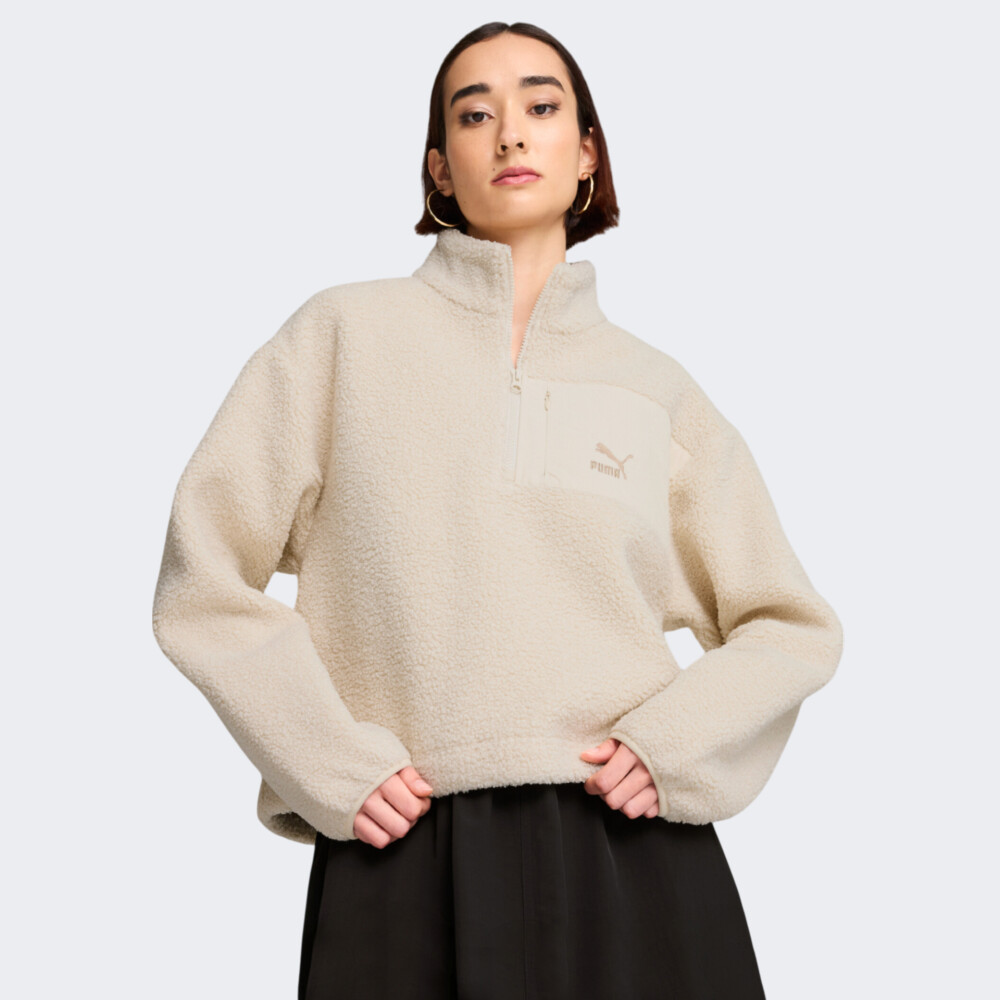 m_hm☆ Кофта Puma CLASSICS Winterized Half-Zip | Колір: бежевий