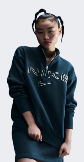 Кофта Nike W NSW PHNX FLC OOS LOGO QZ TOP - 168236, фото 1 - интернет-магазин MEGASPORT