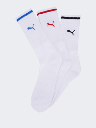 Шкарпетки Puma Sport Crew Stripe 3p - 140870, фото 1 - інтернет-магазин MEGASPORT
