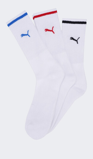 Шкарпетки Puma Sport Crew Stripe 3p - 140870, фото 1 - інтернет-магазин MEGASPORT