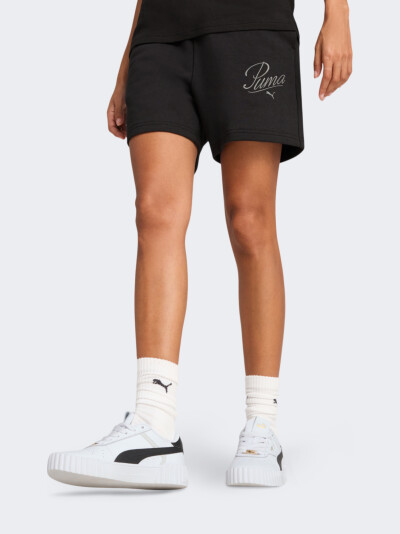Шорти Puma ESS SCRIPT High-Waist Shorts 5" - 173322, фото 1 - інтернет-магазин MEGASPORT