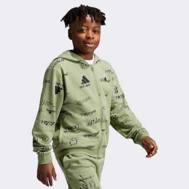 Кофта Adidas детская J BLUV FZ HD - 168590, фото 1 - интернет-магазин MEGASPORT