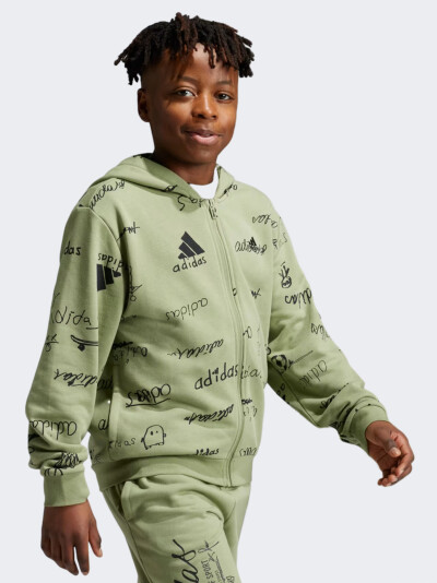 Кофта Adidas дитяча J BLUV FZ HD - 168590, фото 1 - інтернет-магазин MEGASPORT