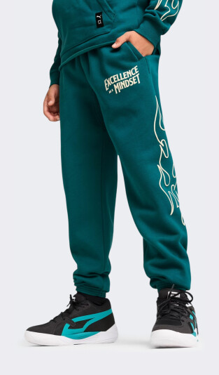 Спортивные штаны Puma детские BASKETBALL CAUTION SWEAT Pants B - 167079, фото 1 - интернет-магазин MEGASPORT