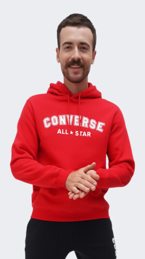 Кофта Converse STANDARD FIT ALL STAR CENTER FRONT HOODIE BB - 159264, фото 1 - интернет-магазин MEGASPORT