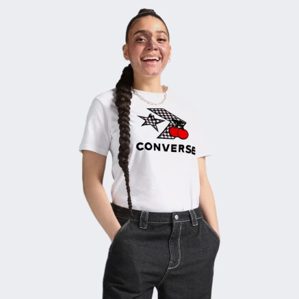 Футболка Converse CHERRY STAR CHEVRON INFILL TEE - 164324, фото 1 - интернет-магазин MEGASPORT