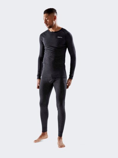 Термобілизна Craft CORE WOOL MERINO SET M BLACK MELANG - 169324, фото 1 - інтернет-магазин MEGASPORT