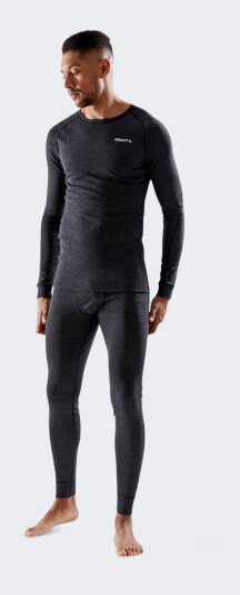 Термобілизна Craft CORE WOOL MERINO SET M BLACK MELANG - 169324, фото 1 - інтернет-магазин MEGASPORT
