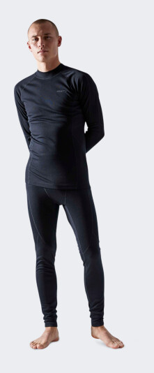 Термобелье Craft CORE WARM BASELAYER SET M BLACK - 127618, фото 1 - интернет-магазин MEGASPORT