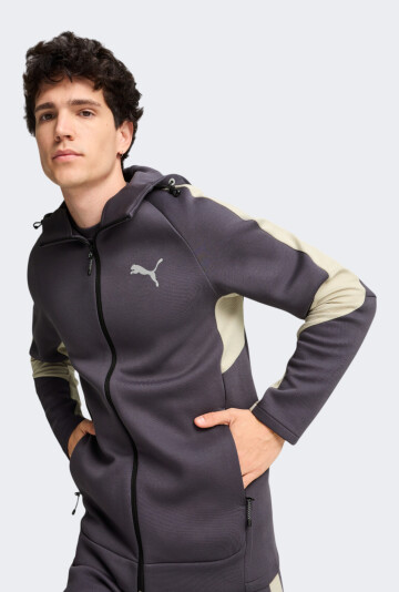 Кофта Puma EVOSTRIPE Full-Zip Hoodie DK - 167109, фото 1 - интернет-магазин MEGASPORT
