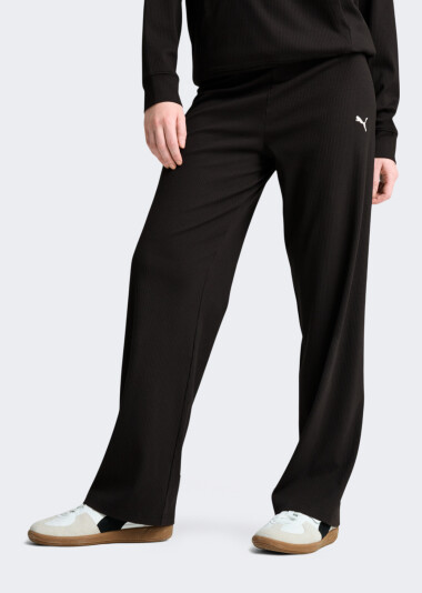 Спортивні штани Puma ESS ELEVATED High-Waist Straight Leg Rib Pant - 171775, фото 1 - інтернет-магазин MEGASPORT