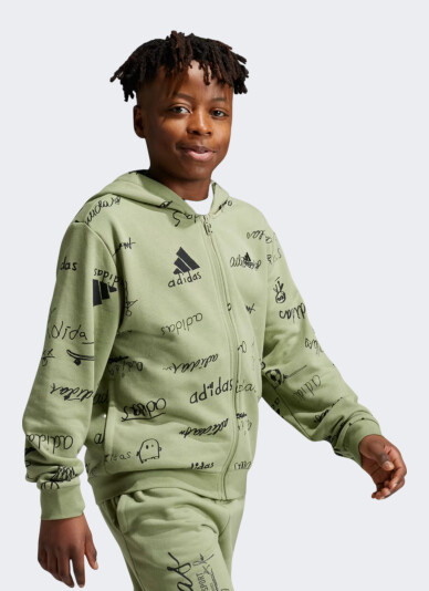Кофта Adidas дитяча J BLUV FZ HD - 168590, фото 1 - інтернет-магазин MEGASPORT