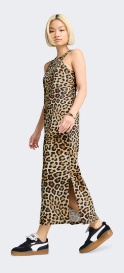 Платье Puma LEO LUXE Slim AOP Dress - 173115, фото 1 - интернет-магазин MEGASPORT